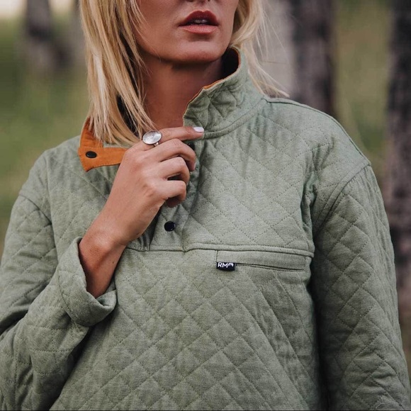 Rock Monkey Sweaters - Rock Monkey Quilted Pullover Green